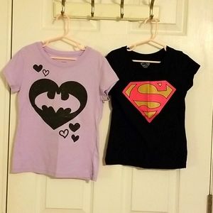 Girl's superhero shirts